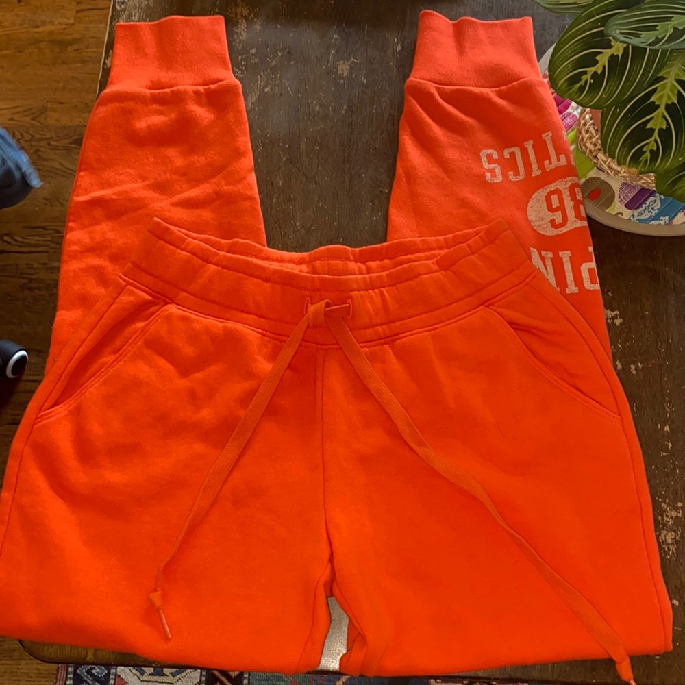 pink/vs orange sweats xs perfect condition NWOT